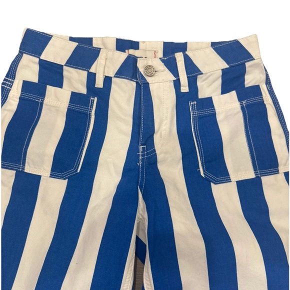 BDG Joey Striped Straight Leg Pant Blue White Size 26 NWT Urban Outfitters - Picture 4 of 5